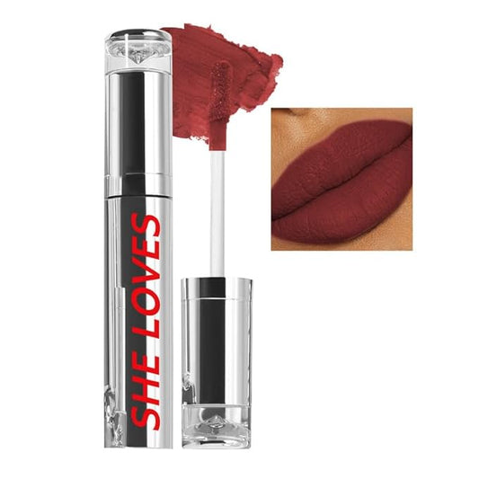 AKARY Matte Liquid Lipstick for Women Girls, Silk Finish Highly Pigmented Color Lip Gloss with Beeswax, Lightweight Hydrating Velvety Silky Smooth Lip Makeup, Non-Stick Cup Smudge-proof Lip Gloss-02