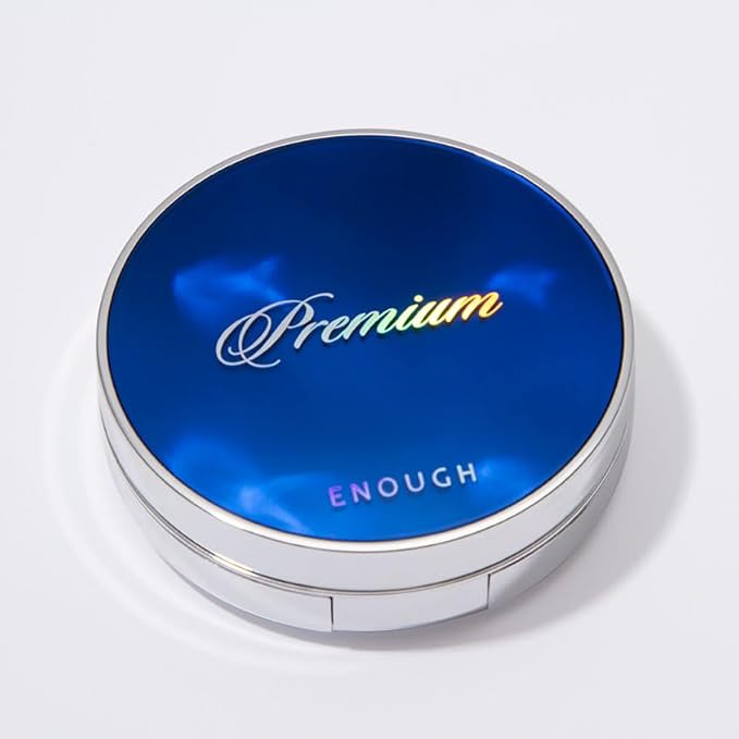 Enough Premium Ultra X10 Two Way Cake SPF50, Korean Makeup Setting Powder Foundation, Face Powder with Collagen, Tattoo Cover Up - Refill Including (#21 Skin Beige, 0.39 oz)