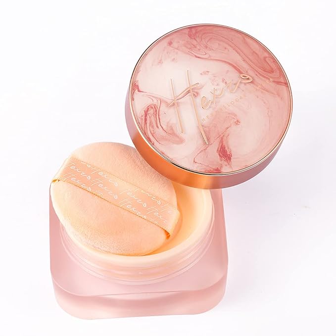 HEXZE Loose Setting Powder, Face Powder Makeup & Finishing Powder for Light, Medium & Tan Skin Tones, Mattifying Finish and Shine Control Transparent white