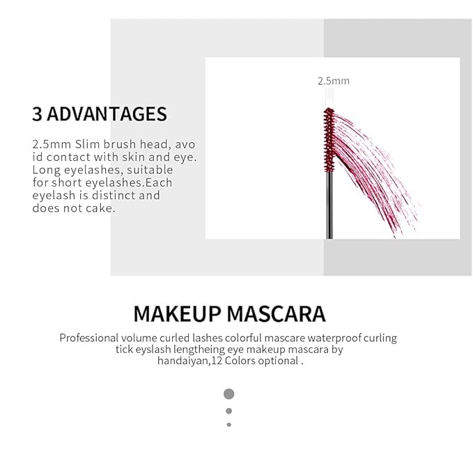 BONNIE CHOICE 6Pcs Colored Mascara Set for Eyelashes, Red Pink Purple Green White Black Colorful Mascara Waterproof Charming Long Lasting Voluminous Eye Makeup Mother's Day Gifts for Women