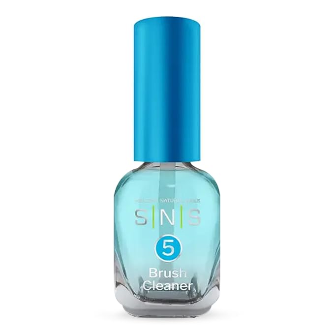 SNS Nail Brush Cleaner - Gel Base Nail Polish Brush Saver Maintains Softer and Cleaner Bases & Sealers, Liquid Nail Brush Conditioner & Cleaning Solution for All Nail Brushes, 0.34 Oz