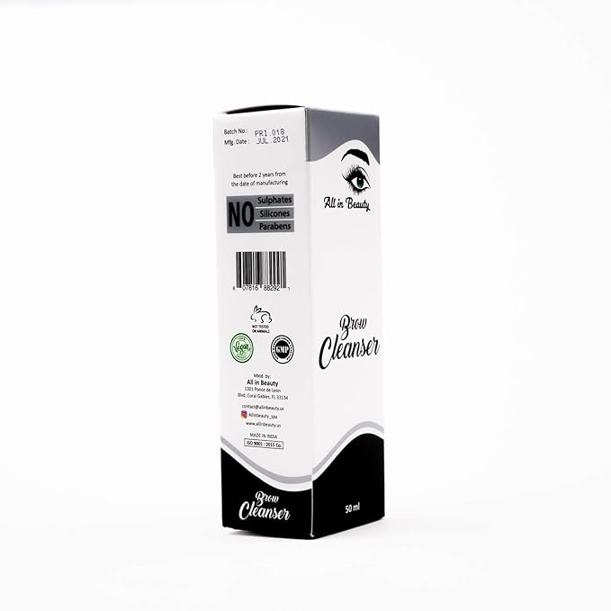 All in Beauty Spray Brow Primer and Cleanser, Eyebrow Primer for Hair and skin before henna application and other brow treatments. Deep Cleansing and Conditioning Cleanser for Eyebrows.