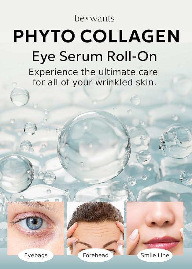 Bewants Eye Serum Stick for Hydrating & Lifting Cream for Neck & Décolleté Wrinkle Care with 61% Bamboo Water & Cica, 1.01 fl.oz