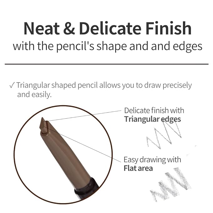 ETUDE Drawing Eye Brow - Gray | Long-Lasting Eyebrow Pencil for Soft Textured Natural Daily Look Eyebrow, Korean Makeup, Kbeauty, Perfect for Gift