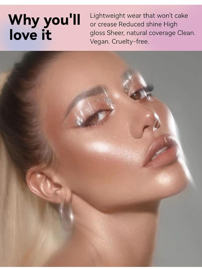 Oil Control Loose Powder, Translucent Setting Powder, Long-Lasting Shimmer, Lightweight Face Powder for Women, Polvo Traslúcido Maquillaje (01#, 1pc)