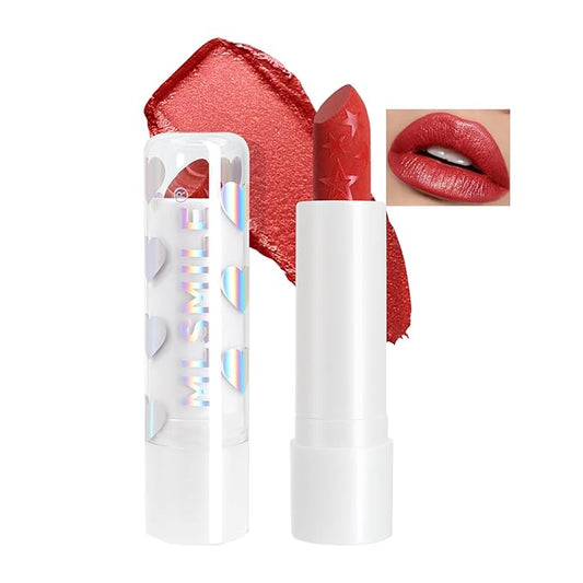 Hydrating Diamond Shine Lipstick, Pearlescent Glitter Waterproof Lip Balm, Long-Lasting Moisturizing Lipstick, Lip Makeup for Women Girls Fuller Lips, 06 Addictive