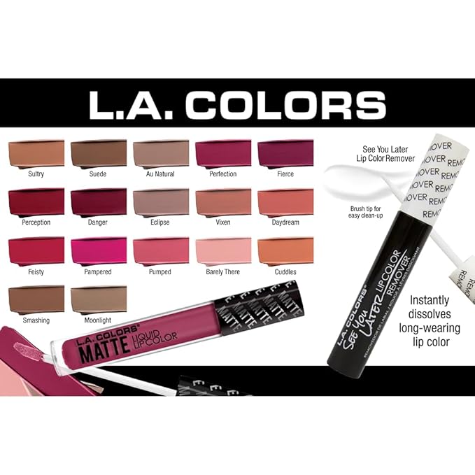 L.A. COLORS Matte Liquid Lip Color, Feisty CLG412
