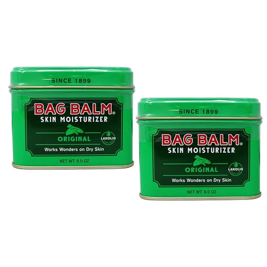 Bag Balm Vermont's Original for Cracked Hands, Dry Skin - Moisturizing Lotion Salve 8 Ounce - 2 Pack
