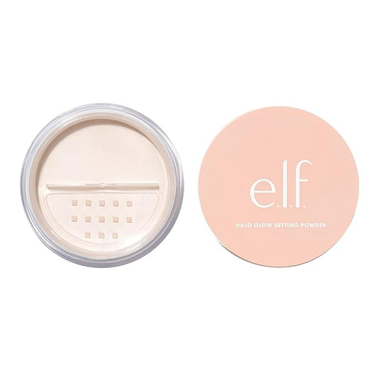 e.l.f. Halo Glow Soft Focus Setting Powder, Silky Setting Powder For Creating Soft Glow Without Shine, Smooths Pores & Lines, Light Pink