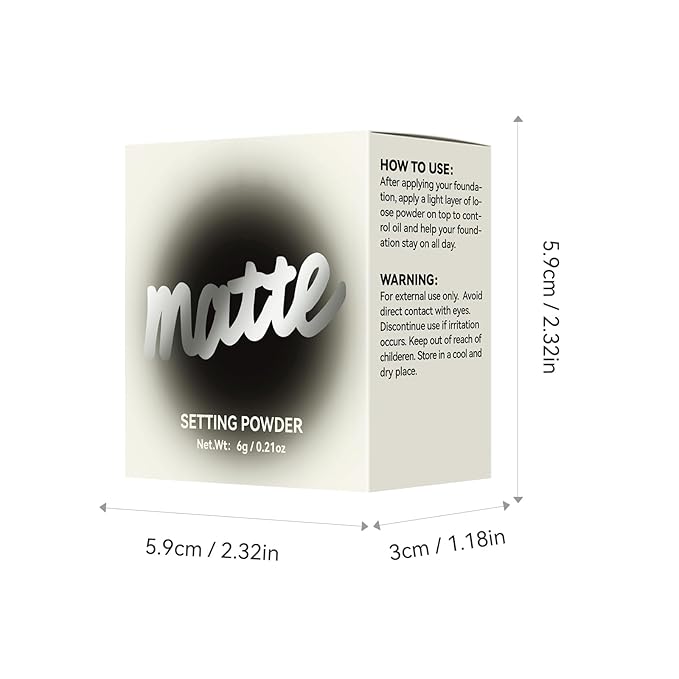 Face Loose Setting Powder, Translucent Long-lasting Waterproof Concealer Powder Light Breathable Oil-controlling, Smooth Matte Finish for Daily Face Makeup (01# White, 0.21 oz)
