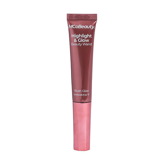 MCoBeauty Highlight & Glow Beauty Wand, Blush Glow, Luminous Highlight for Radiance Skin, Vegan, Cruelty Free Cosmetics