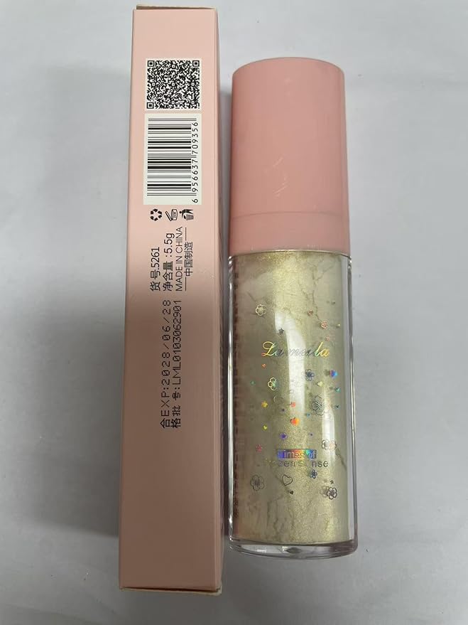 Polvo De Hadas,Body Face Glitter Highlighter Powder Stick,Face High Gloss Natural Three-dimensional Face Blusher Sparkle Fairy Highlight Patting Powder Smooth Highlight Makeup Stick Pink