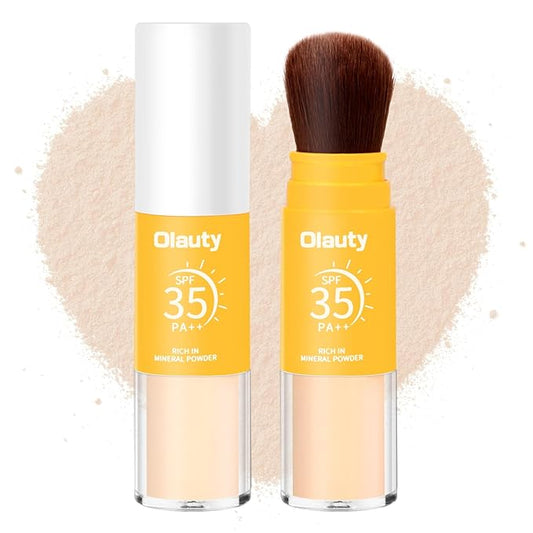 Sulily Mineral Sunscreen Setting Powder, Translucent Oil Natural Matte Concealer Brush Powder,Lasting Breathable Lightweight Powder for Face&Hair,All Skinp (#1 Translucent)