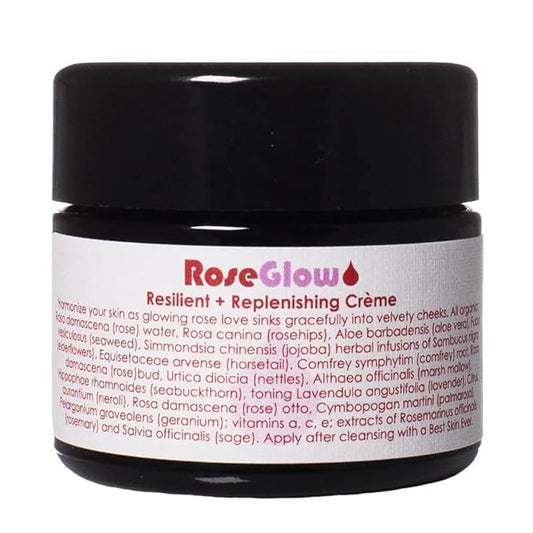 LIVING LIBATIONS - Organic/Wildcrafted Rose Glow Face Creme | Natural, Plant-Based, Clean Beauty (1.7 oz | 50 ml)