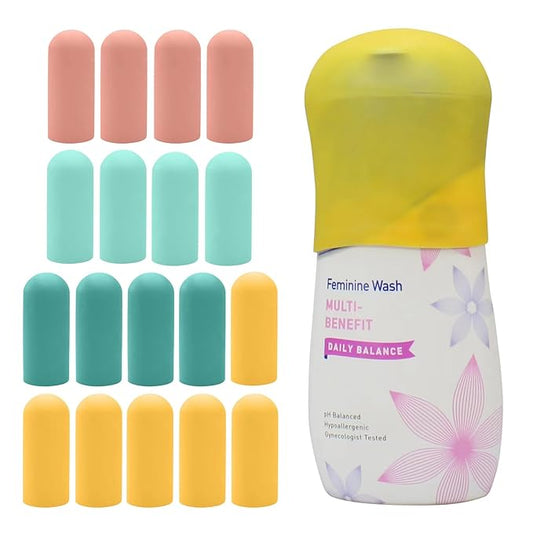 18 Pack Silicone Bottle Covers Travel Essentials for Women Men, Beach Vacation Essentials, Travel Size Toiletries Accessories, Cruise Ship Essentials 2025, Must Haves, Leak Proofing