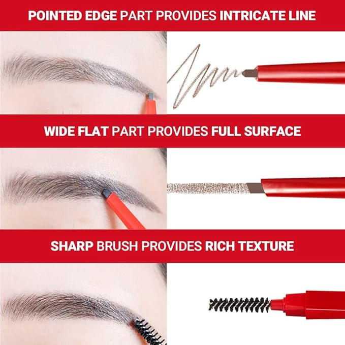 Espoir The Brow Balance Pencil Combo #6 Light Taupe (Mini Clear Eyebrow Mascara Included) | Natural and Easy Brow Draw Without Clumps | Detailed, Rich Texture | Korean Makeup
