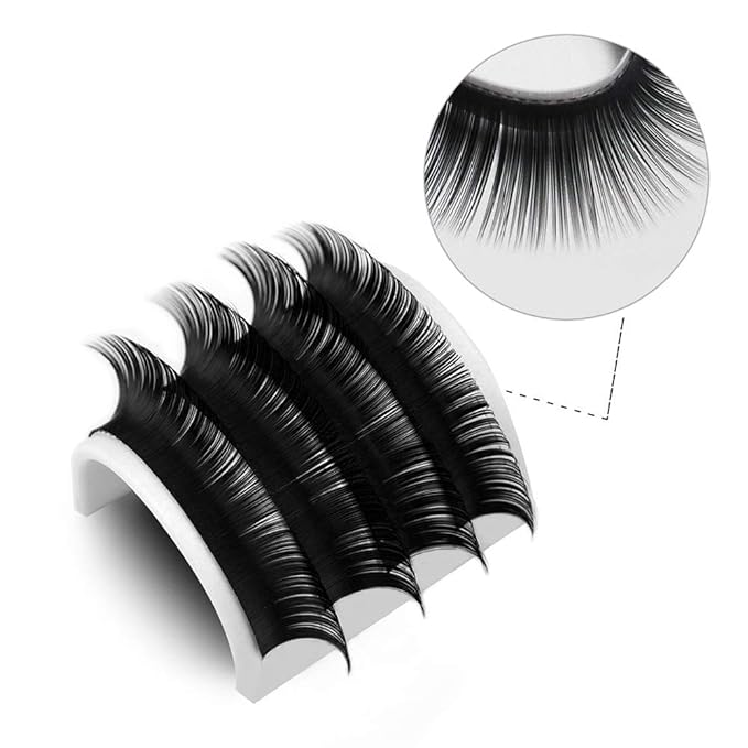 QUEWEL Eyelash Extensions 0.15mm C Curl 10mm Supplies Matte Black Individual Eyelashes Salon Use|0.03/0.05/0.07/0.10/0.15/0.20mm C/D Single 8-18mm Mix 8-15mm/10-15mm|（0.15 C 10mm）