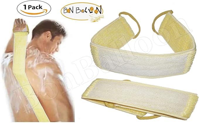 1 Pack Bath Loffa Lofa Luffa Loofa Loofah Premium (32"" x 4"" / 81 x 10 cm) Pouf Mesh Long for Back Handled Handle Exfoliating Shower Egyptian Body Luxurious