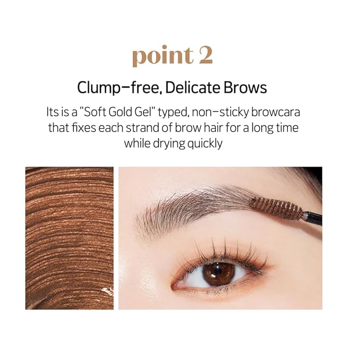 ETUDE Color My Brows - Blondie Brown (4.5g) | Beeswax & Carnauba Wax | Eyebrow Mascara, Quickly Fixing Natural Eyebrow Makeup with Care Effect | Korean Makeup, Kbeauty