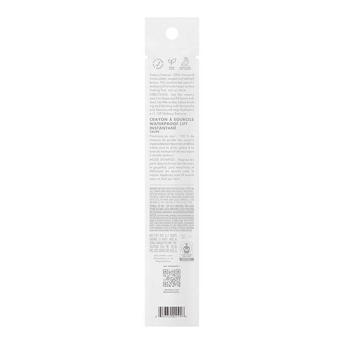e.l.f. Instant Lift Waterproof Brow Pencil, Long-Lasting Eyebrow Pencil For Grooming & Shaping Brows, Vegan & Cruelty-free, Taupe (Pack of 2)