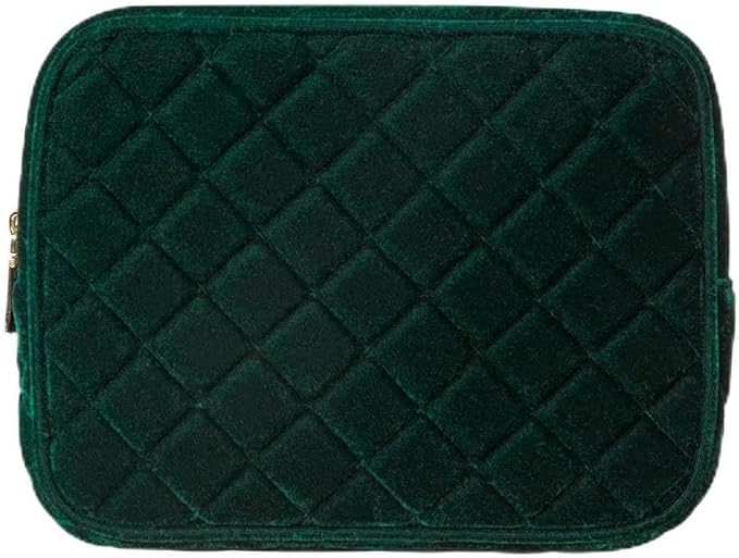 Conair Women's Double Zip Organizer-Toiletry Travel Bag-Makeup-Gifts for her, Evergreen, 1 Count (Pack of 1)