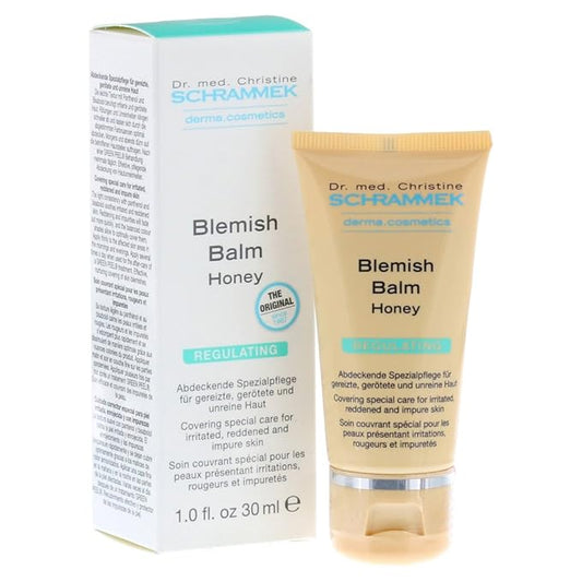 Schrammek Blemish Balm Honey - Covering Special Care for Irritated, Reddened & Impure Skin - The Original since 1967 - BB Cream - Tinted Face Moisturizer - Facial Skin Care - Dr