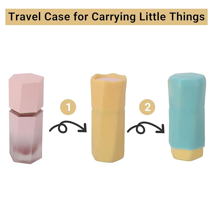 10 Pack Silicone Bottle Covers Travel Essentials for Women Men, Beach Vacation Essentials, Travel Size Toiletries Accessories, Cruise Ship Essentials 2025, Must Haves, Leak Proofing