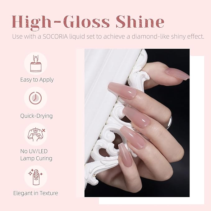 Dip Powder Nail Kit Starter, Gentle Nude Pink Milky White Neutral Skin Color and Dipping Powder Liquid Set with Base Top Coat and Activator for French Nail Art Manicure DIY Salon 9PCS