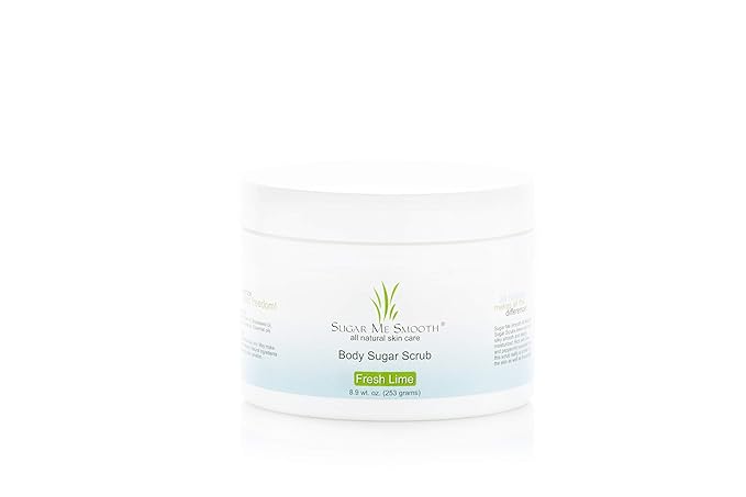 Sugar Me Smooth Body Sugar Scrub (Fresh Lime) Ultra Hydrating and Exfoliating Scrub for Nourishing Essential Body Care Body Scrub womens scrubs