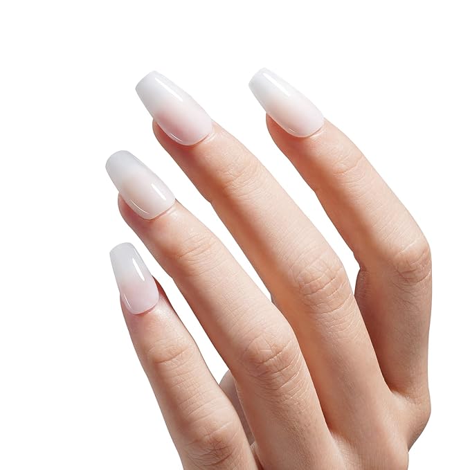 AILLSA Milky White Dip Powder Nude Nail Dipping Powder Translucent Jelly Dip Powder Colors for DIY Manicure Salon at Home Easy to Use Neutral Nail Dip Powder for Valentine's Day Gift (1 Oz)