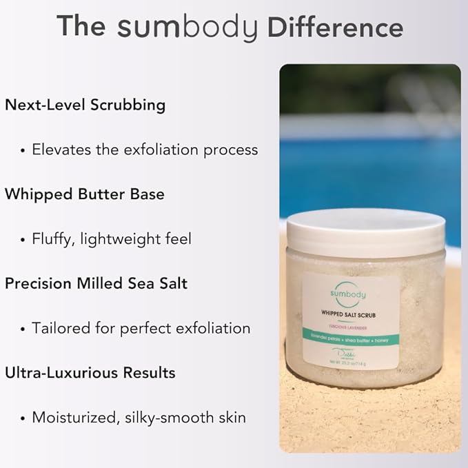 Whipped Sea Salt Scrub Milky Rich - Goat Milk Exfoliating Body Scrub for Skin, Moisturizing Foot & Hand Scrub, Hydrating Bath & Body Exfoliator for Men and Women, Made in USA