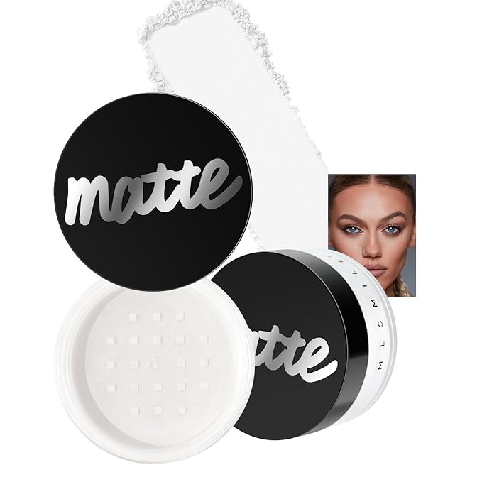 AKARY Matte Flawless Loose Powder, Makeup Setting Powder Oil Absorbing, Pores & Fine Lines Smoothing, Soft Focus Effect, Translucent Loose Face Setting Powder, Flawless Skin Loose Setting Powder, 01