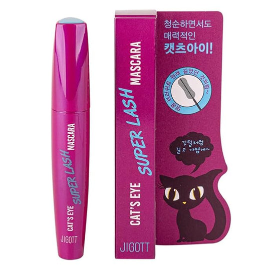 Cat's Eye Super Lash Mascara 0.42oz/12g - Long Lashes for Feminine and Charming Look (Super Lash Mascara)