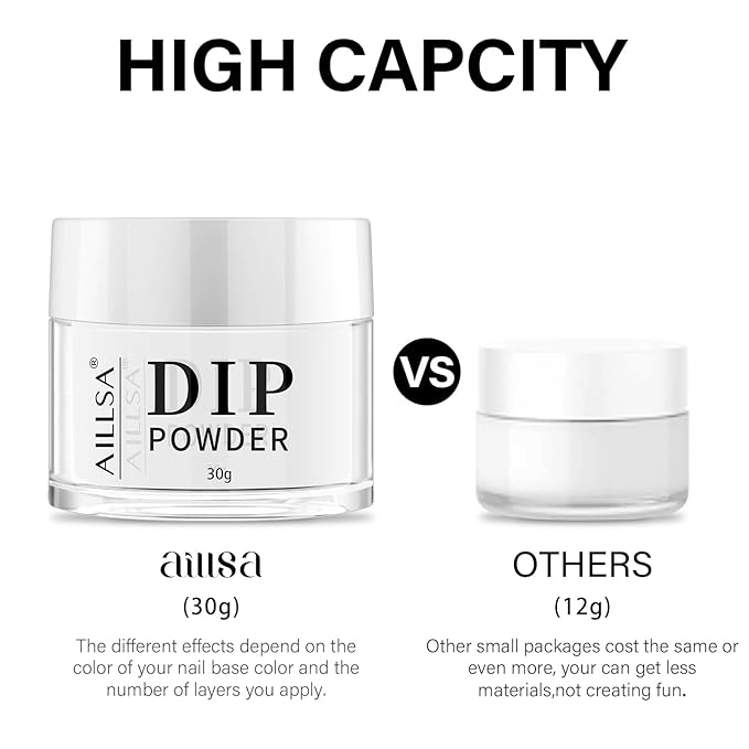AILLSA Milky White Dip Powder Nude Nail Dipping Powder Translucent Jelly Dip Powder Colors for DIY Manicure Salon at Home Easy to Use Neutral Nail Dip Powder for Valentine's Day Gift (1 Oz)