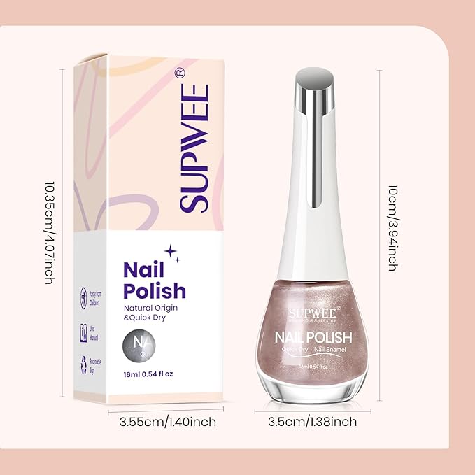 Nude Cat Eye Nail Polish Non Gel with Magnet Quick Dry Magnetic Nail Polish for Fingernail Air Drying Fast Lacquer Manicure Gift For Women Girls 16ml, 0.54fl oz