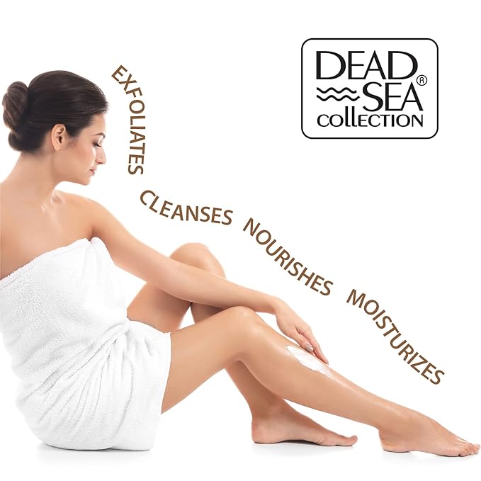 Bundle-Dead Sea Collection Salt Body Scrub -2 X Large 23.28 OZ - Salt Body Scrub Tea Tree + Salt Body Scrub Argan- Exfoliating Effect - Includes Organic Essential Oils and Natural Dead Sea Minerals