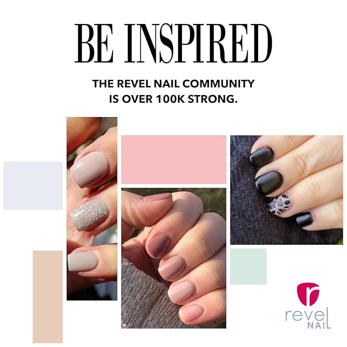 Revel Nail Dip Powder - Nude Pink Powder Dip Nail Polish, Chip Resistant Dip Nail Powder with Vitamin E and Calcium, DIY Manicure, Runway