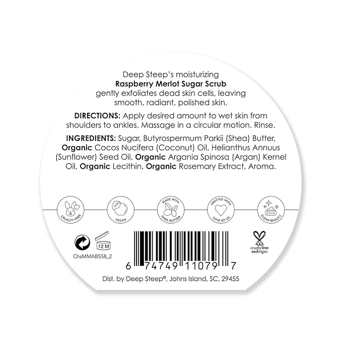 Deep Steep Sugar Scrub, 8oz (Cypress Fennel- Charleston Collection)