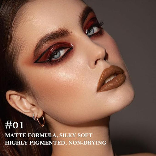 3Pcs Matte Lip Crayon Lip Liner and Lipstick Combo Sets, Gradient Matte Lip Bar Lipstick And Lip Liner Set, Contour Gradual Ombre Effect Lip Pencil For Old Women, Long Lasting Waterproof Smudge Proof