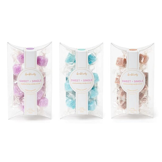 Sugar Scrub Candy 36pcs, For Exfoliating Hands, Feet Turns into Lotions l Lavender Luxury, Ocean Mist, Vanilla Brown Sugar