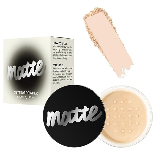 Face Loose Setting Powder, Translucent Long-lasting Waterproof Concealer Powder Light Breathable Oil-controlling, Smooth Matte Finish for Daily Face Makeup (03# Yellow, 0.21 oz)