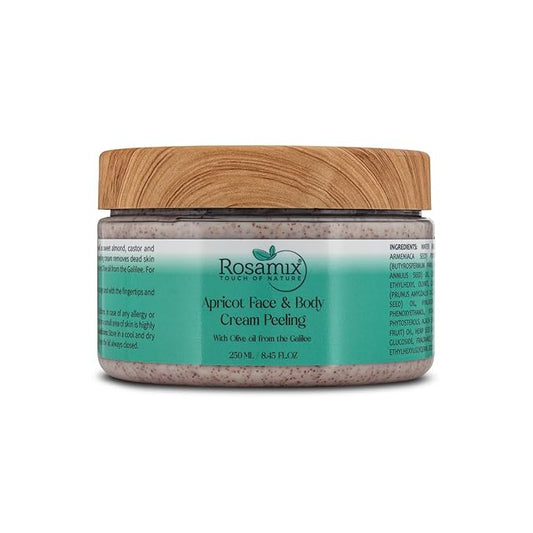 APRICOT FACE & BODY CREAM PEELING Gentle Exfoliator for Smooth & Radiant Skin, Removes Dead Skin & Impurities, Suitable for All Skin Types 8.45 Fl. Oz. / 250 ml