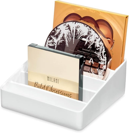 iDesign The Sarah Tanno Collection Silicone Makeup Palette Holder and Cosmetic Organizer, White