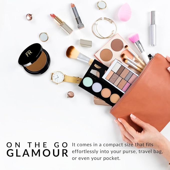 Bronzer by Flori Roberts, Sheer Finish Bronzing Powder Makeup for Women of Color or Deeper Skin Tones, Contours and Highlights for Sun Kissed Glow