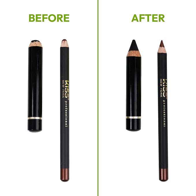 Professional Duo Pencil Sharpener, Convenient, Essential Tool for Eye liner, Lip liner, Sharpens, Easy To Clean, Compact (Sharpener)