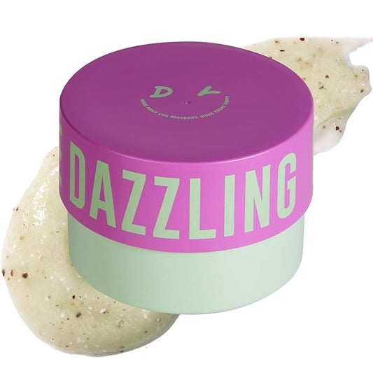 Dear Doer] Dazzling Body Scrub - Radiant & Gentle Exfoliator with Grape Seed & Plant-Derived Cellulose to Remove Dead Skin Cells with Vitamin C, Fresh Floral Scent, Vegan, 10.1 fl oz (300 ml)