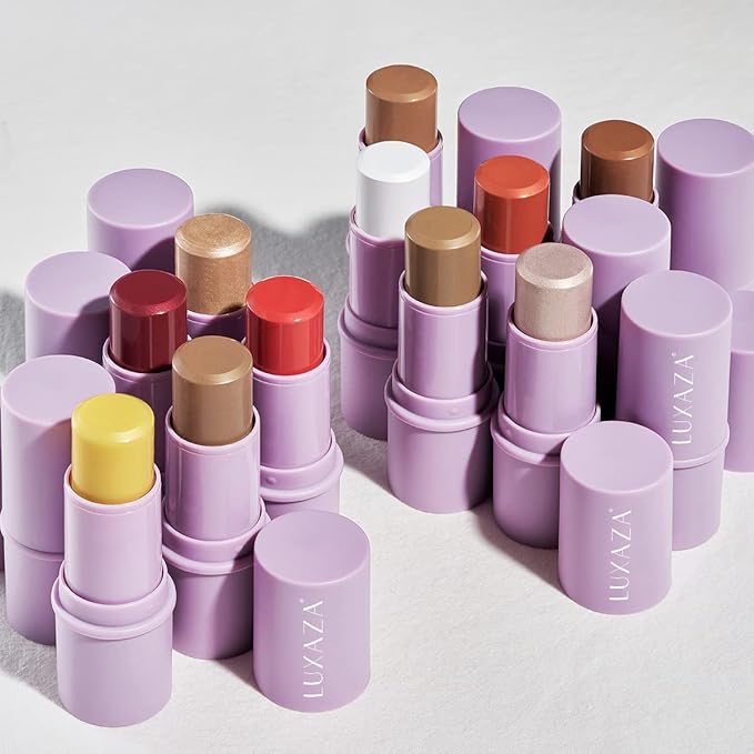 3PCS Cream Blush Lip Stick Makeup Set for Girls and Women #T Blush Set