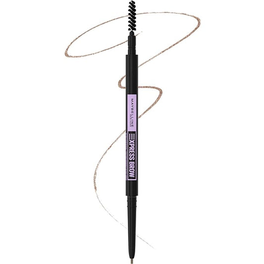 Maybelline Express Brow Ultra Slim Eyebrow Makeup, Brow Pencil with Precision Tip and Spoolie for Defined Eyebrows, Blonde, 1 Count