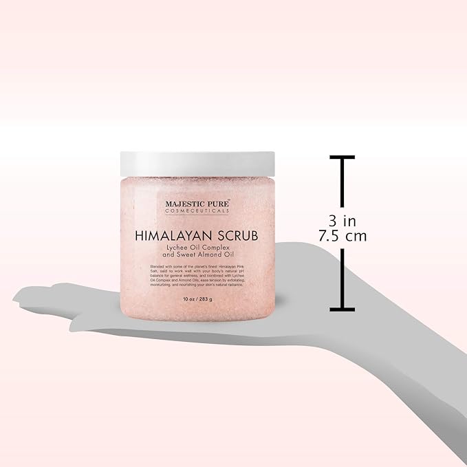 Majestic Pure Himalayan Body Scrub and Tea Tree Scrub Bundle – Body and Foot Scrub Combo set