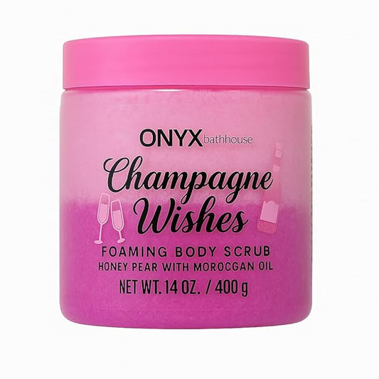 BATHHOUSE CHAMPAGNE WISHES HONEY EXTRACT EXFOLIATING FOAMING BODY SCRUB Y